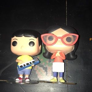 Bobs Burgers Funko Pops Gene and Linda